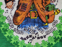 Load image into Gallery viewer, Vintage Tea Towel - Printed Linen - Danny Boy - Irish Eyes are Smiling - TWL410
