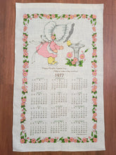 Load image into Gallery viewer, 1977 Vintage Calendar Towel - Linen - Happy Thoughts - TWLC104

