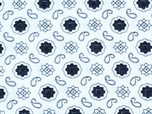 Load image into Gallery viewer, Vintage Fabric - Cotton  - Foulard Paisley - Black &amp; White - Fabric Remnant - VCG305
