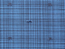 Load image into Gallery viewer, Vintage Fabric - Cotton - Eyelash Fabric - Plaid - Blue - Fabric Remnant - EYL21
