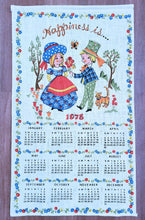 Load image into Gallery viewer, 1978 Vintage Calendar Towel - Linen - Happiness Is ... - TWLC207

