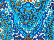 Load image into Gallery viewer, 1960s 1970s Retro Fabric - Cotton - &quot;Medallion&quot; - By the Yard - 6C704
