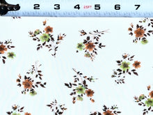 Load image into Gallery viewer, 1960s 1970s Retro Fabric - Cotton - Autumn Roses - Fabric Remnant - 6C289
