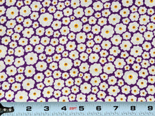Load image into Gallery viewer, Vintage Fabric - Cotton - Floral White &amp; Yellow - Purple - By the Yard - VCL738
