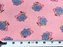 Load image into Gallery viewer, 1930s Vintage Fabric - Cotton - Floral and Dot - Pink - By the Yard - VCL735
