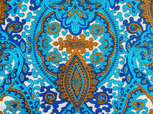 Load image into Gallery viewer, 1960s 1970s Retro Fabric - Cotton - &quot;Medallion&quot; - By the Yard - 6C704
