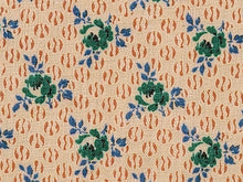 Load image into Gallery viewer, 1920s Vintage Fabric - Cotton - Roses on Peach - By the Yard - VCS737
