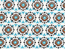 Load image into Gallery viewer, Vintage Fabric - Cotton - Black Dot Blue Daisy - By the Yard - VCG735
