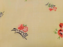 Load image into Gallery viewer, Vintage Fabric - Cotton - Dimity - Floral - Yellow  - By the Yard - DMT405

