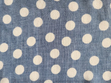 Load image into Gallery viewer, 1960s 1970s Retro Fabric - Voile  - Polka Dot - Blue, White - By the Yard - 6VL799
