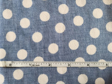 Load image into Gallery viewer, 1960s 1970s Retro Fabric - Voile  - Polka Dot - Blue, White - By the Yard - 6VL799
