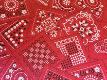 Load image into Gallery viewer, Vintage Fabric - Cotton - Bandana - Red - By the Yard - VCW503
