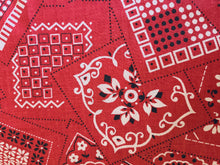 Load image into Gallery viewer, Vintage Fabric - Cotton - Bandana - Red - By the Yard - VCW503
