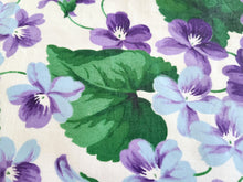 Load image into Gallery viewer, Vintage Fabric - Polished Cotton - Border Print - Pansy - Fabric Remnant - BDR404
