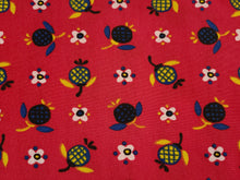 Load image into Gallery viewer, 1960s 1970s Retro Fabric - Flying Tennis Racket Floral - Fabric Remnant - SLRM305
