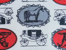 Load image into Gallery viewer, Vintage Fabric - Cotton - Horse and Carriage - By the Yard - VCW1816
