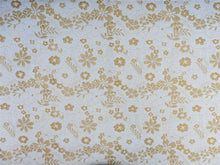 Load image into Gallery viewer, Vintage Fabric - Brocade - Floral - Metallic Gold - Fabric Remnant - BRK119
