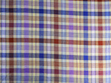 Load image into Gallery viewer, 1960s 1970s Retro Fabric - Cotton - Shirting Madras - Purple - Fabric Remnant - 6SHR220
