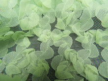 Load image into Gallery viewer, Vintage Fabric - Netting - Flower Petals - Green - By the Yard - NTG55
