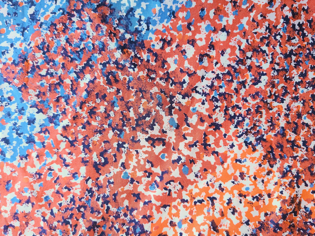 Vintage Fabric - Rayon - Confetti - Fabric Remnant - RAY75