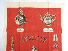 Load image into Gallery viewer, Vintage Tea Towel - Printed Linen - American Pewter - TWL97
