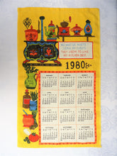Load image into Gallery viewer, 1980 Vintage Calendar Towel - Linen - No Matter Where - TWLC106
