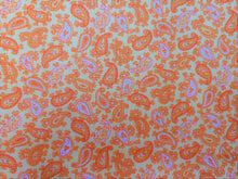 Load image into Gallery viewer, Vintage Fabric - Cotton  - Small Floral Paisley - Yellow, Orange - By the Yard - VCS511
