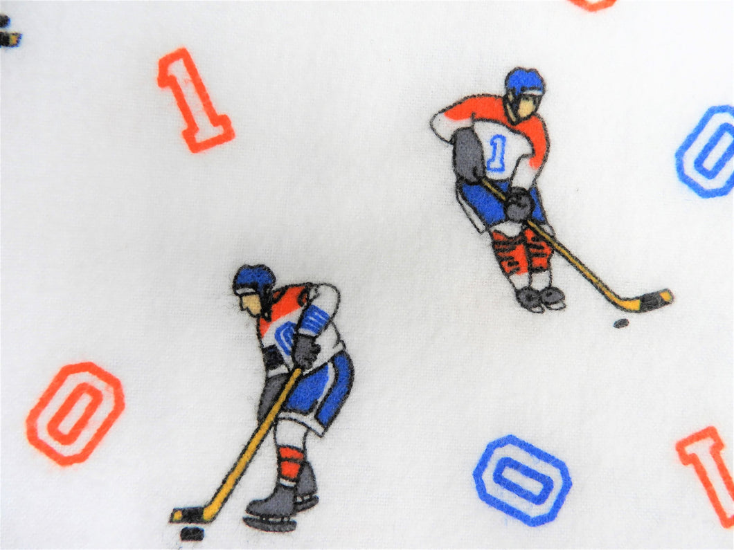 Vintage Fabric - Cotton - Flannel - Hockey Player - By the Yard - VFL575