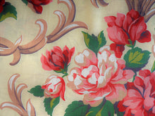 Load image into Gallery viewer, Vintage Fabric - Cotton - Baroque Rose - Fabric Remnant - VCL842
